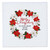3dRose Merry Christmas to The Best Mom Ever - Poinsettia Wreath - Quilt Squares (qs_350540_8)