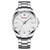 CURREN Quartz Watches for Men's Original Brand Simple Style Waterproof Boys Steel Wrist Watch 8322 (Silver White)