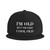 I'm Old But I'm Like Cool Old Hat Flat Bill Visor Classic Snapback Hat Adjustable Plain Tone Baseball Cap Black