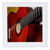 3D Rose Image of Close-Up of A Classical Guitar Square Quilt, 8 x 8