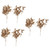 Abaodam 6 Pcs Kim Leaf Bouquet Wreath Ornament Leaf Christmas Glitter Leaves Christmas Foliage Christmas Shrubs Leaves Glitter Leaves Picks Christmas Tree Plastic Artificial Leaf