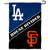 House Divided Dodgers and Giants Double Sided Garden Flag