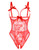 Avidlove Teddy Lingerie For Women One-Piece Lace Babydoll Bodysuit Nightie Red Large