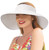 Beach Sun Hats for Women Wide Brim Packable Straw Sun Visors Womens Straw Hat Roll Up Sun Hats for Women Uv Protection Foldable Women's Sun Hat, White Visor