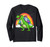 Unicorn Riding Dinosaur T Rex Rainbow Cute Fun Gift Long Sleeve T-Shirt