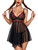 Avidlove Lingerie for Women Sexy Lace Babydoll Nightgown Chemise Boudoir outfit Wine Red 3XL