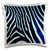3dRose Blue Zebra Animal Print Pillow Case, 16 x 16