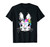 Cute Bunny Face Rainbow Glasses Flowers EASTER Gift T-Shirt