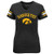 NCAA by Outerstuff NCAA Iowa Hawkeyes Youth Girls "First Line" Short Sleeve V-Neck Tee, Black, Youth Medium(10-12) NCAA by Outerstuff NCAA Iowa Hawkeyes Youth Girls "First Line" Short Sleeve V-Neck Tee, Black, Youth Medium(10-12)