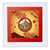 3dRose Image of Resting Tiger in Round Flowered Frame, Orange, Yellow - Quilt Squares (qs_355060_10)