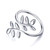DAOCHONG Leaf Ring for Women S925 Sterling Silver Adjustable Wrap Open Rings