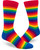 ModSocks Men's Classic Rainbow Striped Crew Socks in Rainbow