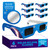 Solar Eclipse Glasses Approved 2024, (6 Pack) CE and ISO Certified Solar Eclipse Observation Glasses, Safe Shades for Direct Sun Viewing, Bonus Smartphone Photo Filter Lens, Blue Stars Design