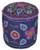 Lalhaveli Embroidered Pouf Cover, Indian Cotton Round Pouffe Ottoman Pouf Cover Pillow Ethnic Decor Art - Cover Only (18x18x18 Inch)