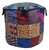 Lalhaveli Vintage Handmade Patchwork Design Cotton Ottoman Cover 18 X 18 X 14 Inches