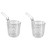 MAGICLULU 2pcs Hot Pot Colander Strainer Spoon Frying Food Basket Filter Tortellini Frying Colanders Pasta Colander Insert Kitchen Noodle Strainers Kitchen Colander Aluminum Foil Ramen Pot