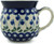Polish Pottery Coffee Mug Bubble 16 oz Bleeding Heart Peacock