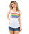 Tipsy Elves White Rainbow Pride Tank Top - Women's Cut Size Large