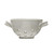 Creative Co-Op Small Stoneware Berry Bowl with Handles, Speckled White Reactive Glaze, Each One Will Vary