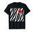 Black and White Zebra Print with Heart T-Shirt