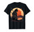 Vintage Japanese Sunset Style and samurai cat Kitten Lover T-Shirt
