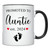 YouNique Designs Promoted to Auntie 2024 Mug, 11 Ounces, Pregnancy Announcement for Aunt Again, Going To Be An Aunt, Gonna Be An Aunt, Aunt Pregnancy Announcement Mug, Baby Announcement (Black Handle)