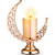 Threan Moon Shaped Crystal Pillar Candle Holder Tealight Holder with LED Flameless Candle, Gold Votive Candlestick Candle Centerpieces for Tables Ramadan Eid Mubarak Decorations Wedding Decor