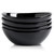 Hasense Serving Bowls,Large Salad Bowls,28 oz Porcelain Serving Dishes set of 4 for Salads,Cereal,Soup,Pasta, Microwave and Dishwasher Safe for Entertaining & Party,Black