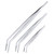 MSY BIGSUNNY Stainless Steel Kitchen Precision Tweezers Tongs with Curved Tip, Multipurpose Tweezers for Cooking, Feeding, Crafting (Set of 3, 6.2" + 9.5" + 12")