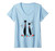 Womens Retro Atomic Era Mid Century Modern Cat Pair w/ Stars Design V-Neck T-Shirt
