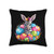 Happy Easter Zebra Egg Hunting Easter Party Bunny Spring Throw Pillow