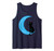 Black Cat Crescent Moon Sailor Mom Tank Top