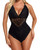 Avidlove Women Teddy Lingerie Snap Crotch Lace Bodysuit One Piece Lace Teddy Lingerie(Black,XL)