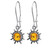 Ian and Valeri Co. Amber Sterling Silver Sun Earrings