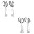 PRETYZOOM 4 Pcs Grilling Tongs Anti-scald Clip Tility Tongs Kitchen Accessories Bread Tong Stainless Steel Kitchen Tong Salad Tongs Buffet Tongs Bread Clip Appetizer Tongs Ice Tong Tool Food
