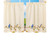 Collections Etc Beautiful Perched Songbirds Window Curtains - Embroidered Birds on Perched Leaf Branch - Scroll Cutout Details - Rod Pocket Tops for Easy Hanging - Machine Washable, Polyester