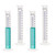 LABINVO 250 ml Graduated Cylinder Set, 4pcs of Blue Printed Plastic Measuring Cylinder, Hexagonal Base, with Spout, IN-MC250