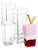 SHOPDAY 3 oz Mini Dessert Cups with Lids and Spoons 100 Pack, Small Plastic Dessert Cups for Party, Clear Square Cups for Parfait Yogurt, Shooter Cups Tumbler Cups for Appetizers Jello Mousse