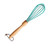 MEFFEE Egg Whisk Wooden Egg Beater Drinks Milk Frother Foamer Whisk Mixer Stirrer Egg Beater Handle Cooking Kitchen Cooking Tools (Color : Blue Large)