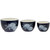 Boston International Ceramic Bowls Nesting Prep Serving Bowl Set, 3 Sizes, Dark Sea