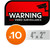 UV Resistant, NO FADE Security CCTV Warning Stickers - 24h Video Surveillance Decals