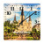 COCOKEN New Orleans Square Wall Clock New Orleans Scenery Cityscape Clock Large Wall Clocks Battery Operated 10.6 Inch Non-Ticking Modern Home Decor for Kitchen Living Room Bedroom