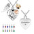 Dletay Personalized Heart Cremation Necklace for Ashes Cremation Jewelry with 12 Birthstones Urn Necklace for Ashes-Your Wings were Ready but My Heart was Not