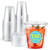 Eupako 150-Sets-8-OZ-Plastic-Cups-with-Lids-8 Ounce-Clear-Disposable-Cups-with-Lids-Cold-Drink-Containers-for-Beverage-Parfait-Smoothie-Milkshake-Juice