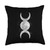 Wiccan Triple Moon Goddess Symbol Halloween Wiccan Triple Moon Goddess Feminist Pagan Witch Halloween Throw Pillow, 18x18, Multicolor
