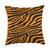 Orange Zebra Print Pattern Throw Pillow