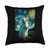 Opossum howling at the Moon, Starry Night Van Gogh Throw Pillow, 18x18, Multicolor