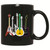 Colored Guitar Electric Acoustic al Gift For Musicians Guitarist 11oz 15oz Black Coffee Mug