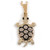 Avalaya 30mm L/Small Crystal Turtle Pendant with Chain in Gold Tone - 42cm L/ 5cm Ext