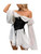 Women 's Sexy Tulle Dress Long Sleeve Off Shoulder Mesh Mini Dress Lace Up Low Cut Y2K Casual Streetwear Clothes (White, Small)